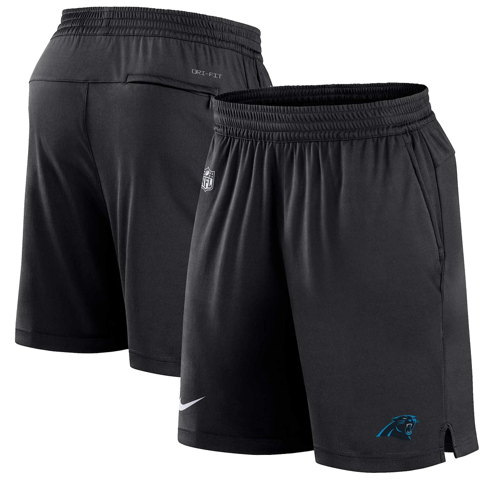 Men's Nike Black Carolina Panthers Sideline Performance Shorts