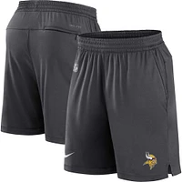 Men's Nike Anthracite Minnesota Vikings Sideline Performance Shorts