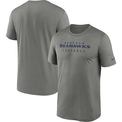 Men's Nike  Heather Gray Seattle Seahawks Sideline Legend Performance T-Shirt