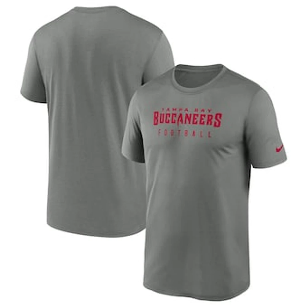 Men's Nike  Heather Gray Tampa Bay Buccaneers Sideline Legend Performance T-Shirt