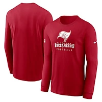 Men's Nike Red Tampa Bay Buccaneers Sideline Performance Long Sleeve T-Shirt