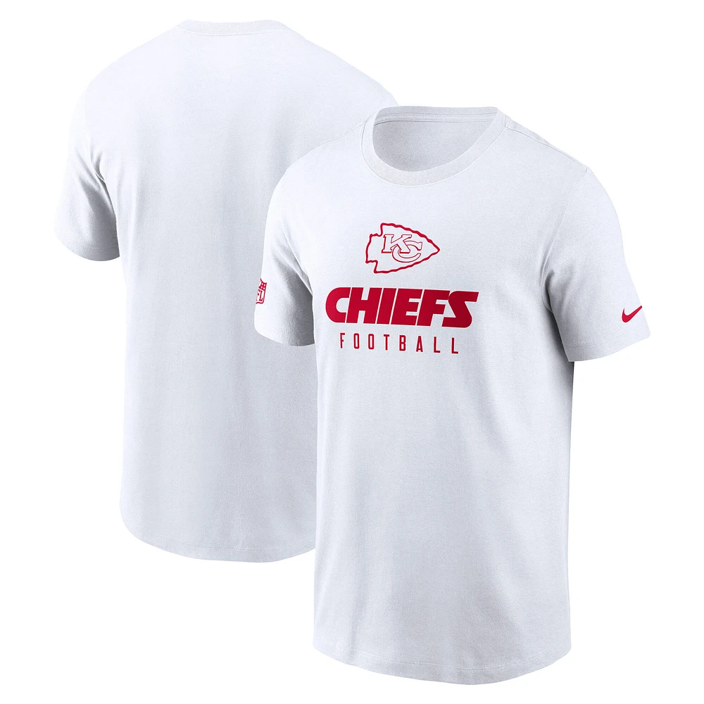 Men's Nike  White Kansas City Chiefs Sideline Performance T-Shirt