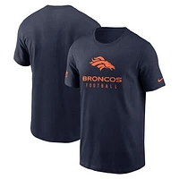 Men's Nike  Navy Denver Broncos Sideline Performance T-Shirt