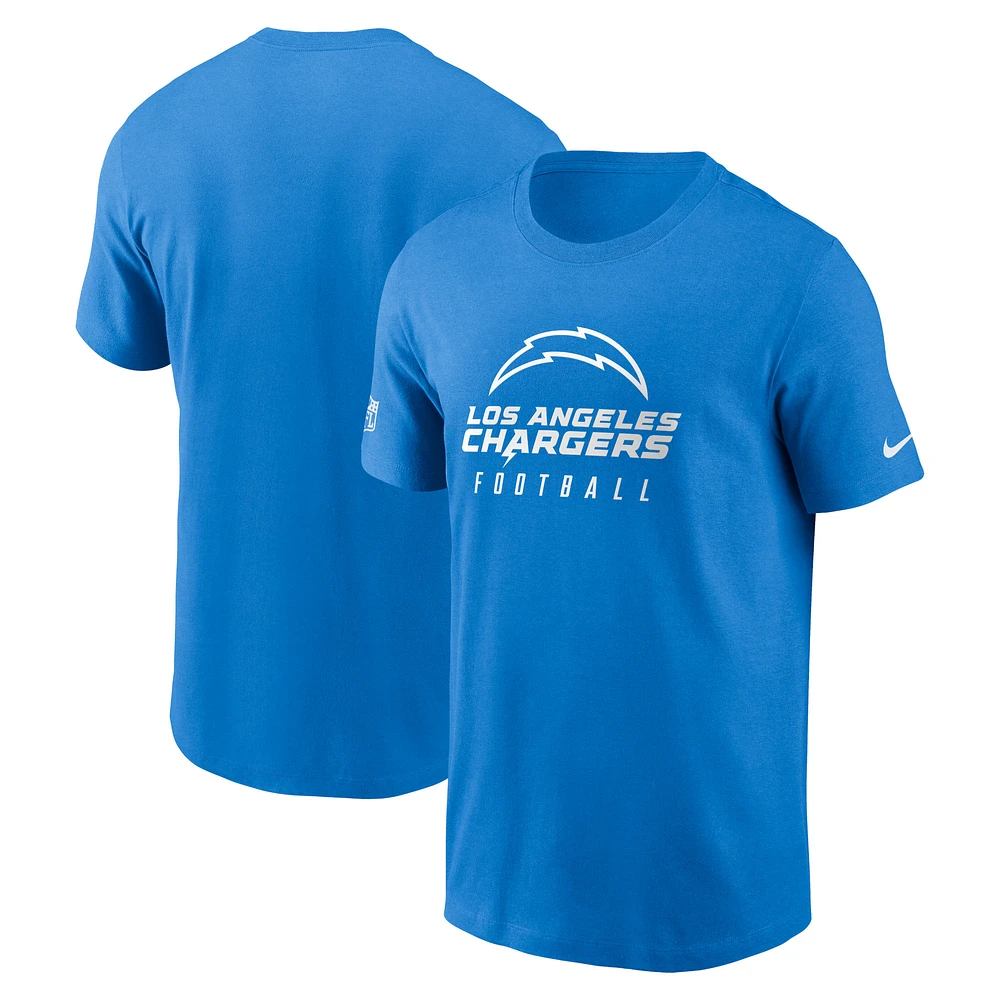 Men's Nike  Powder Blue Los Angeles Chargers Sideline Performance T-Shirt