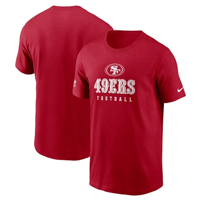 Men's Nike  Scarlet San Francisco 49ers Sideline Performance T-Shirt