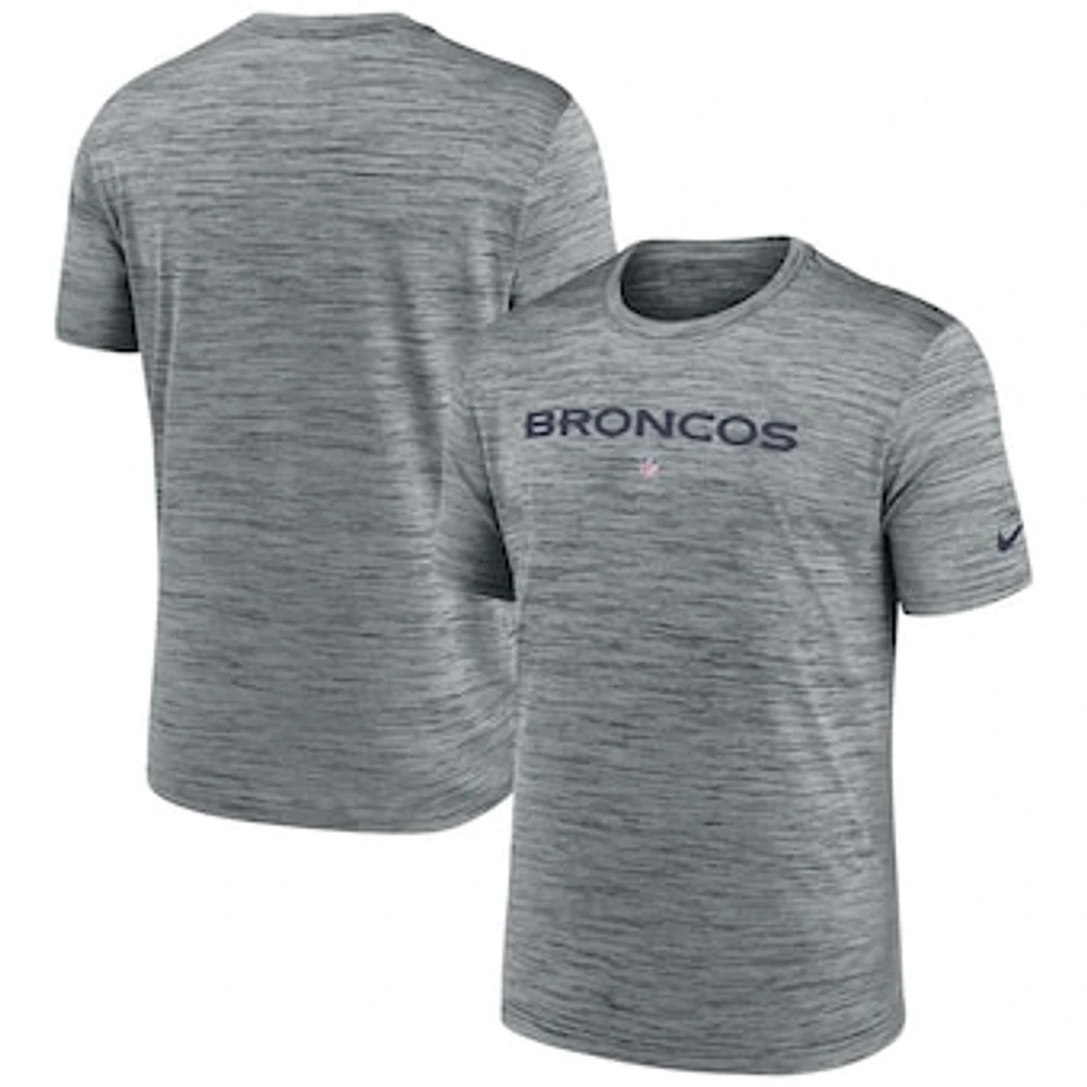 Men's Nike Gray Denver Broncos Velocity Performance T-Shirt