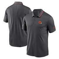 Men's Nike Anthracite Cleveland Browns Sideline Victory Performance Polo