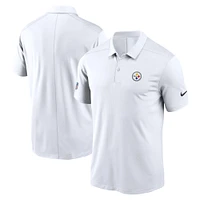 Men's Nike White Pittsburgh Steelers Sideline Victory Performance Polo