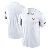 Men's Nike White Chicago Bears Sideline Victory Performance Polo