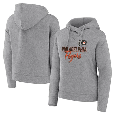 Women's Fanatics Heather Gray Philadelphia Flyers Script Favorite Pullover Hoodie