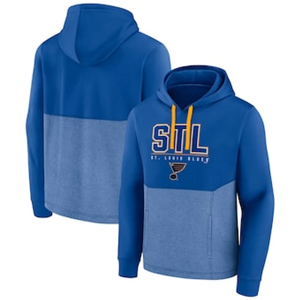 Men's Fanatics Blue St. Louis Blues Successful Tri-Blend Pullover Hoodie