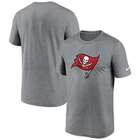 Men's Nike  Heather Charcoal Tampa Bay Buccaneers Legend Logo Performance T-Shirt