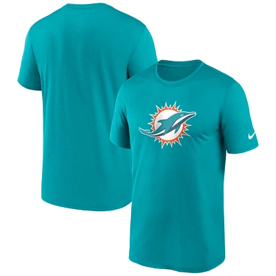 Men's Nike  Aqua Miami Dolphins Legend Logo Performance T-Shirt