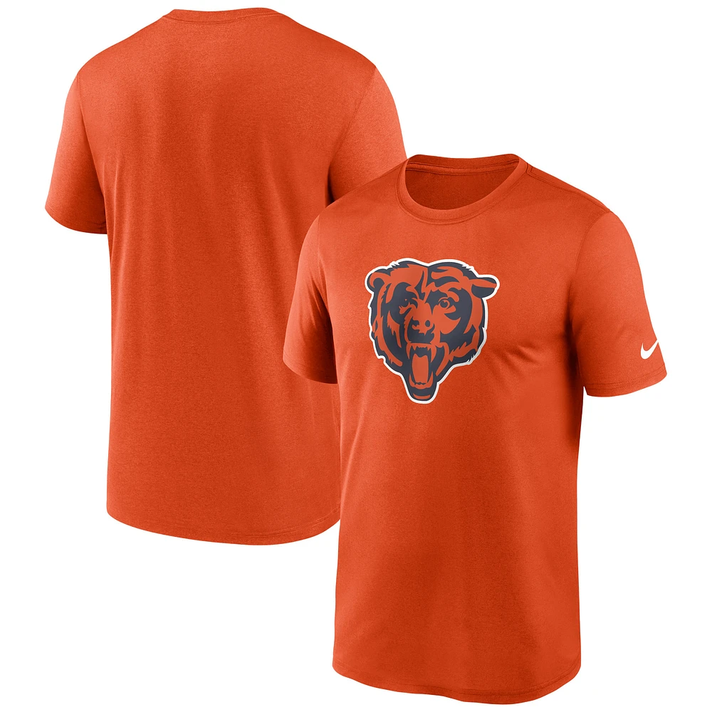 Men's Nike  Orange Chicago Bears Legend Logo Performance T-Shirt