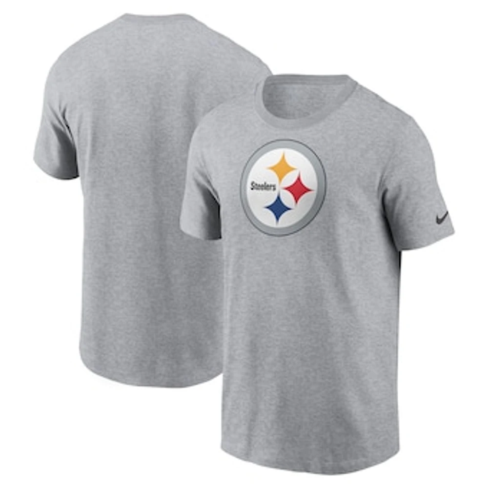 Men's Nike  Gray Pittsburgh Steelers Logo Essential T-Shirt