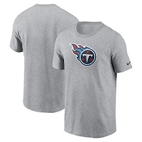 Men's Nike  Gray Tennessee Titans Logo Essential T-Shirt