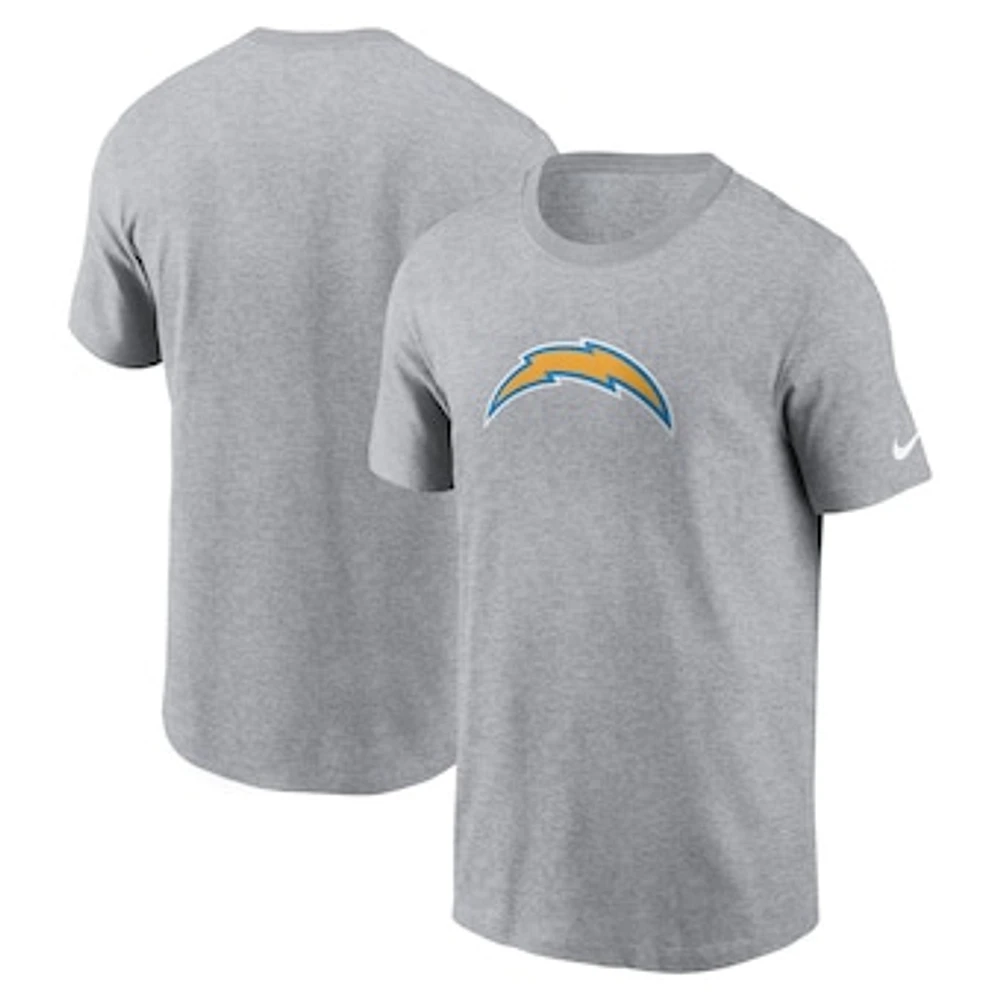 Men's Nike  Gray Los Angeles Chargers Logo Essential T-Shirt