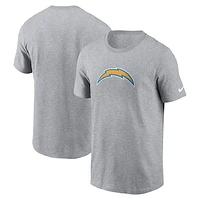 Men's Nike  Gray Los Angeles Chargers Logo Essential T-Shirt