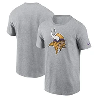 Men's Nike  Gray Minnesota Vikings Logo Essential T-Shirt