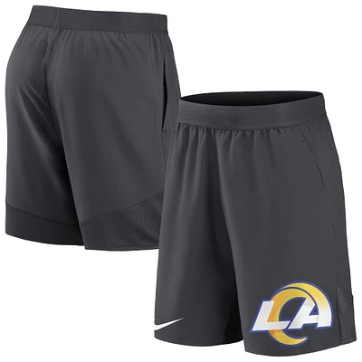 Men's Nike Anthracite Los Angeles Rams Stretch Performance Shorts