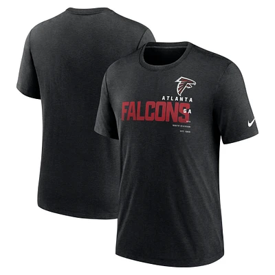 Men's Nike Heather Black Atlanta Falcons Team Tri-Blend T-Shirt