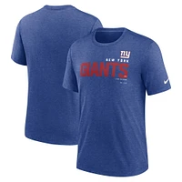 Men's Nike Heather Royal New York Giants Team Tri-Blend T-Shirt