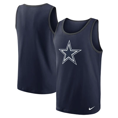 Men's Nike Navy Dallas Cowboys Tri-Blend Tank Top