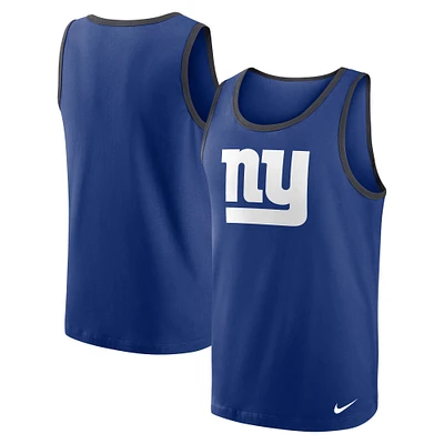 Men's Nike Royal New York Giants Tri-Blend Tank Top