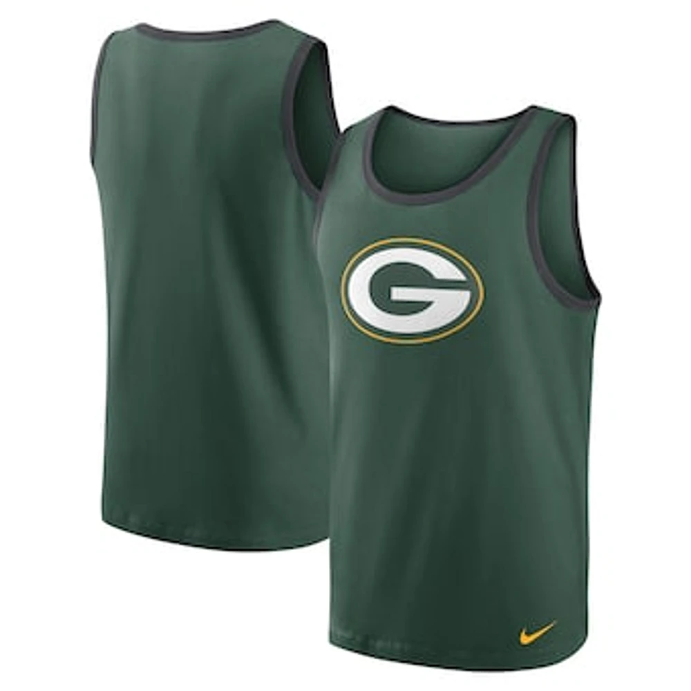 Men's Nike Green Green Bay Packers Tri-Blend Tank Top