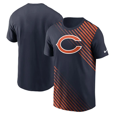 Men's Nike  Navy Chicago Bears Yard Line Fashion Asbury T-Shirt