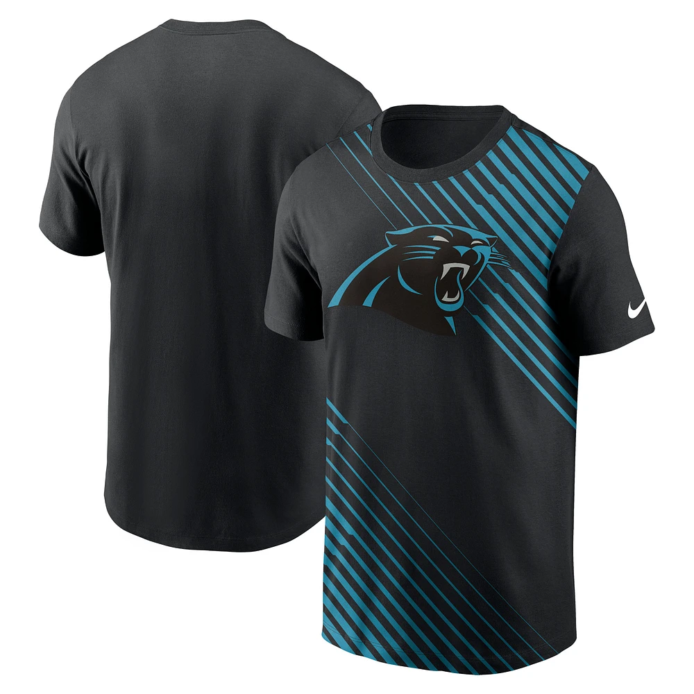 Men's Nike  Black Carolina Panthers Yard Line Fashion Asbury T-Shirt