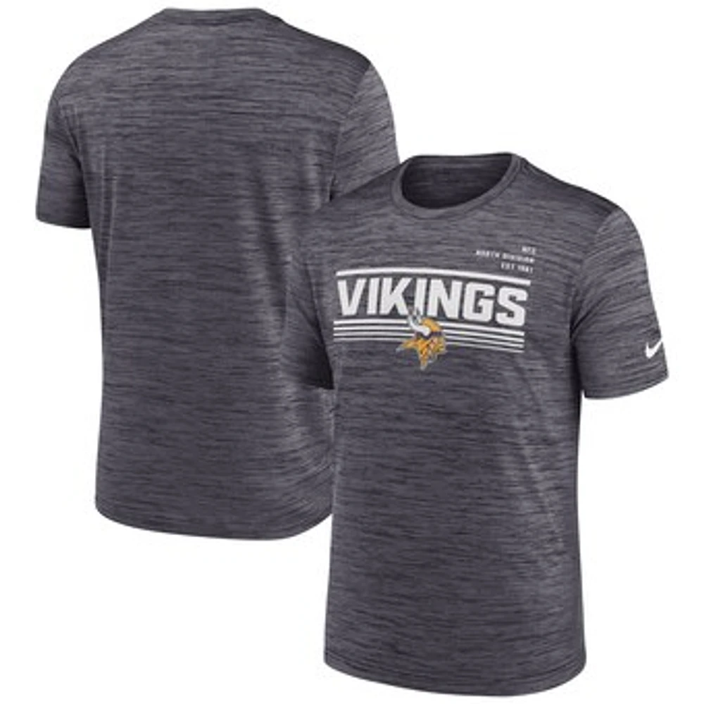 Men's Nike Anthracite Minnesota Vikings Yardline Velocity Performance T-Shirt