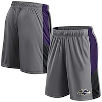 Men's Fanatics Gray Baltimore Ravens Primary Logo Shorts