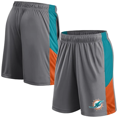 Men's Fanatics Gray Miami Dolphins Primary Logo Shorts