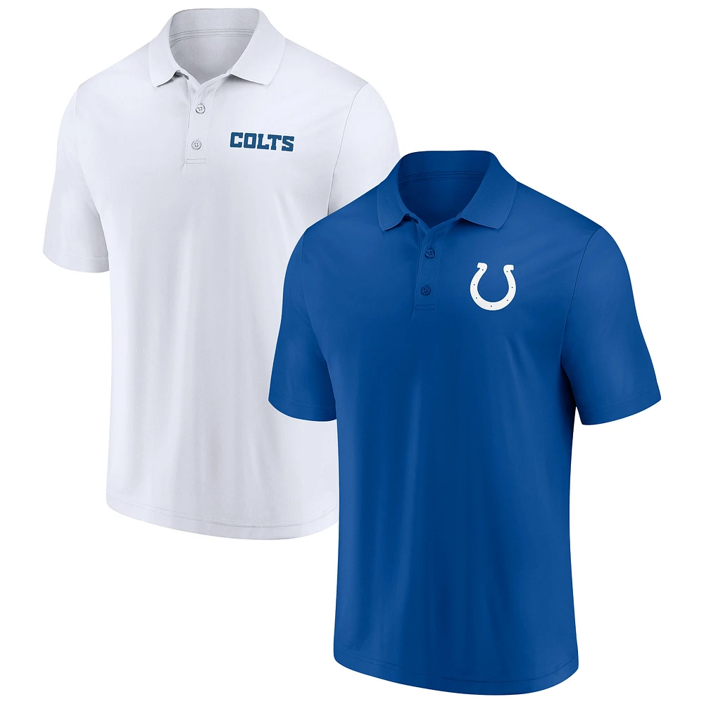 Men's Royal/White Indianapolis Colts Dueling Two-Pack Polo Set