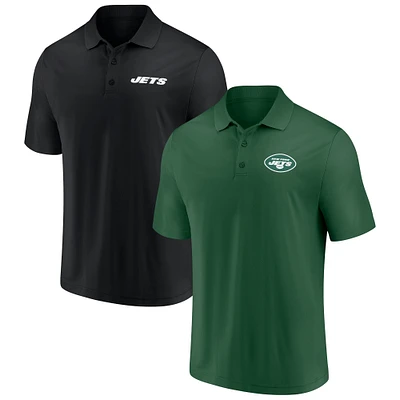 Men's Green/Black New York Jets Dueling Two-Pack Polo Set