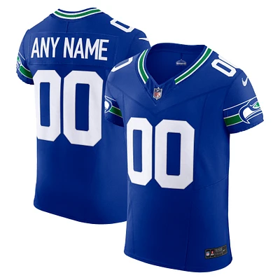 Men's Nike Royal Seattle Seahawks Alternate Vapor F.U.S.E. Elite Custom Jersey
