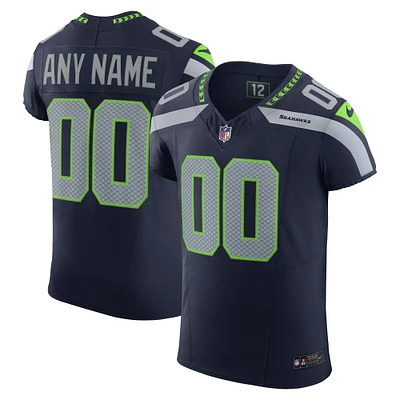 Men's Nike College Navy Seattle Seahawks Vapor F.U.S.E. Elite Custom Jersey