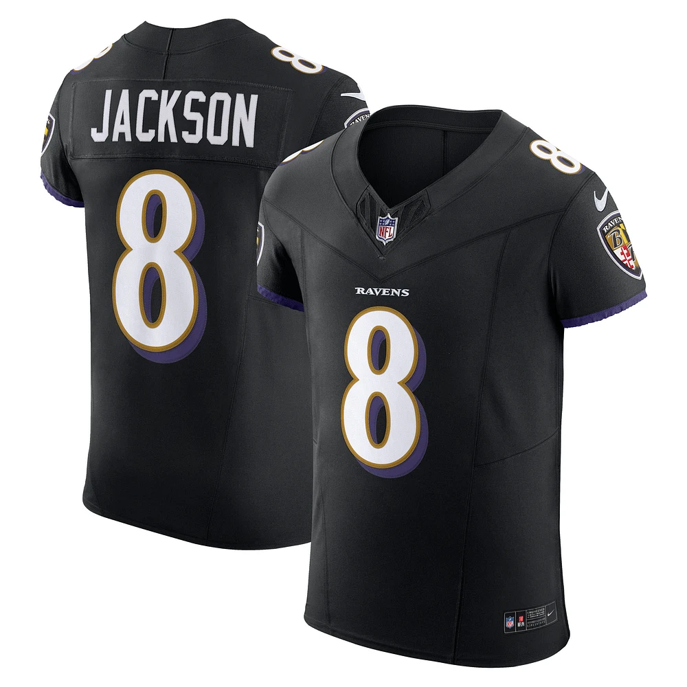 Men's Nike Lamar Jackson Black Baltimore Ravens Alternate Vapor F.U.S.E. Elite Jersey