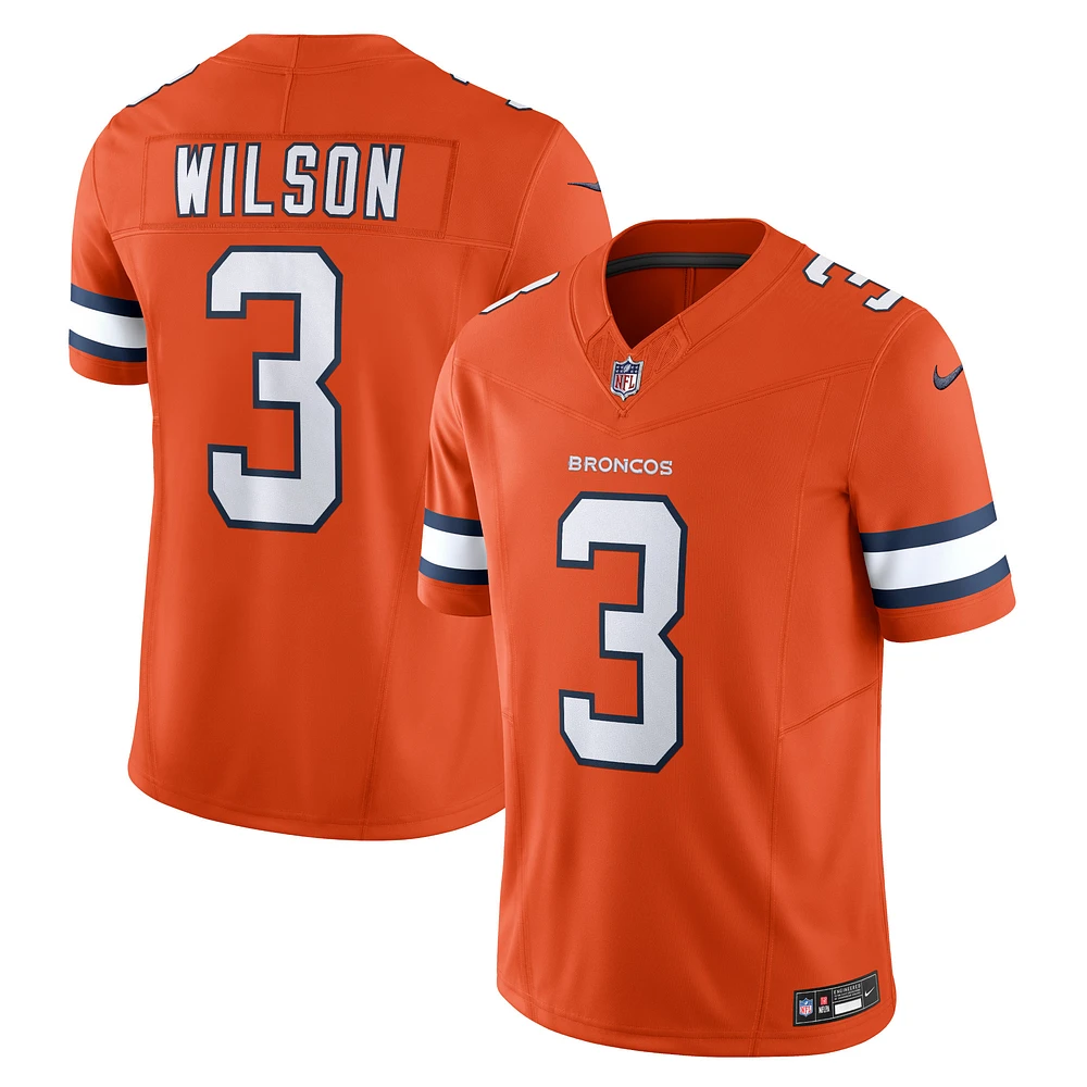 Men's Nike Russell Wilson Orange Denver Broncos Vapor F.U.S.E. Limited Jersey