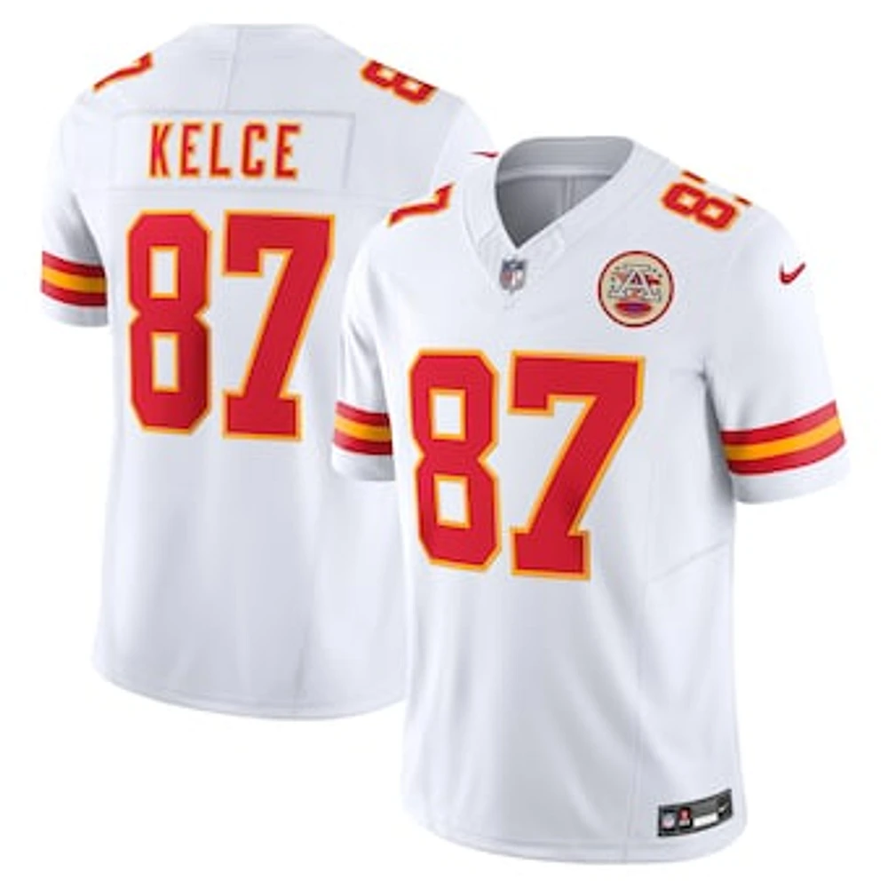 Men's Nike Travis Kelce White Kansas City Chiefs Vapor F.U.S.E. Limited Jersey