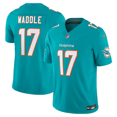 Men's Nike Jaylen Waddle Aqua Miami Dolphins Vapor F.U.S.E. Limited Jersey