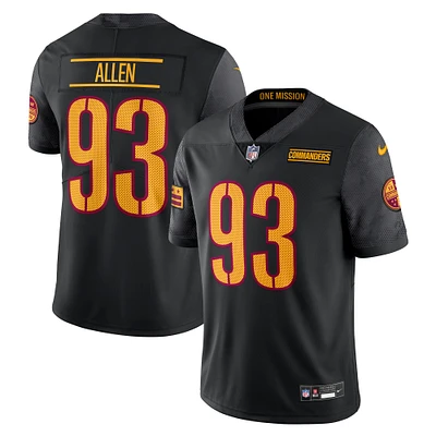 Men's Nike Jonathan Allen Black Washington Commanders Alternate Vapor Untouchable Limited Jersey