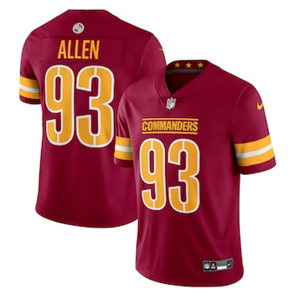 Men's Nike Jonathan Allen Burgundy Washington Commanders  Vapor Untouchable Limited Jersey