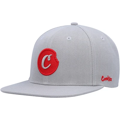 Men's Cookies Gray C-Bite Snapback Hat