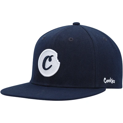 Men's Cookies Navy C-Bite Snapback Hat