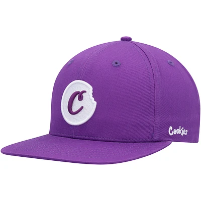 Men's Cookies Purple C-Bite Snapback Hat
