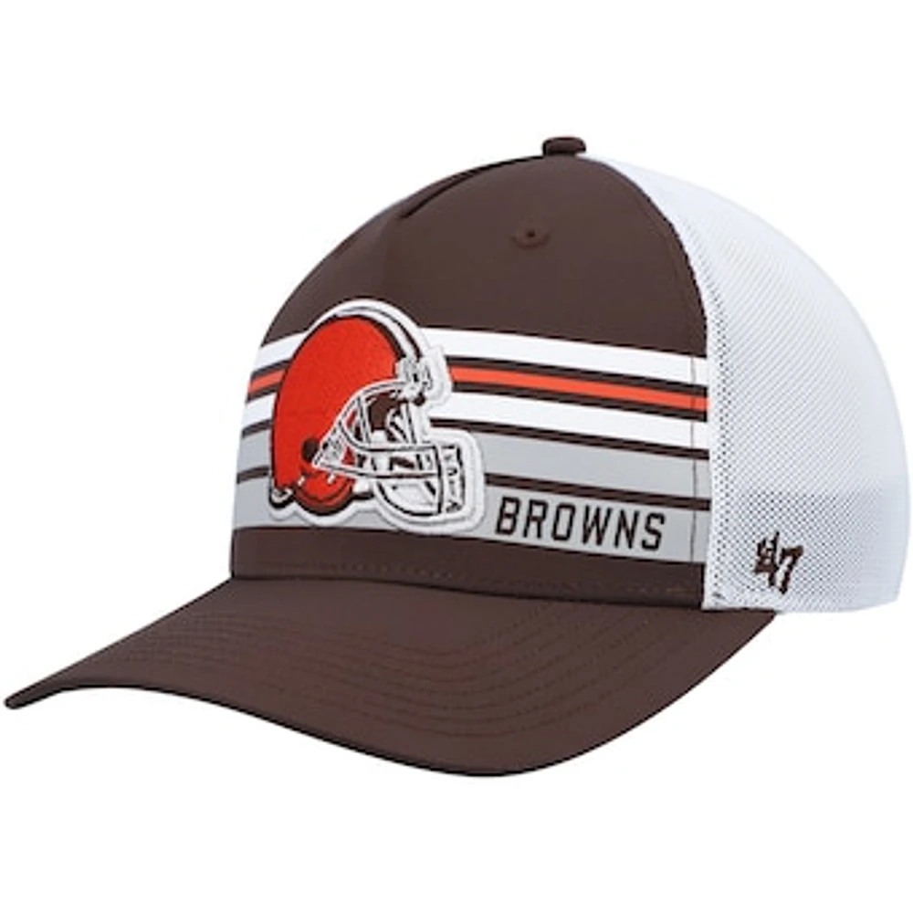 Men's '47 Brown Cleveland Browns Altitude II MVP Trucker Snapback Hat