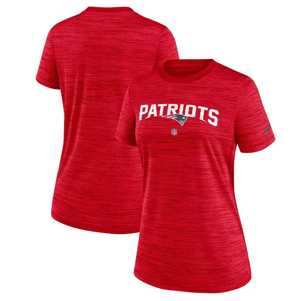 Women's Nike  Red New England Patriots Sideline Performance T-Shirt