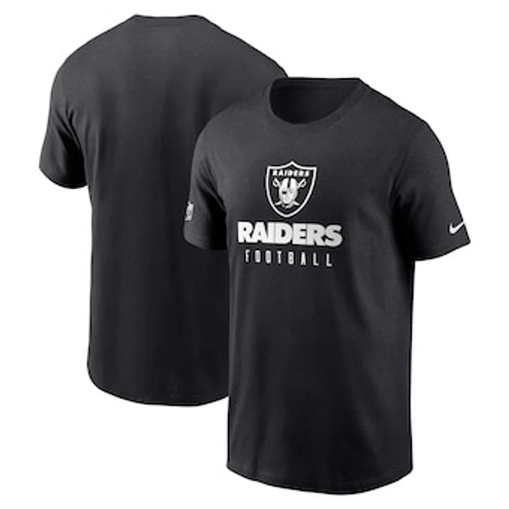 Men's Nike Black Las Vegas Raiders Sideline Performance - T-Shirt